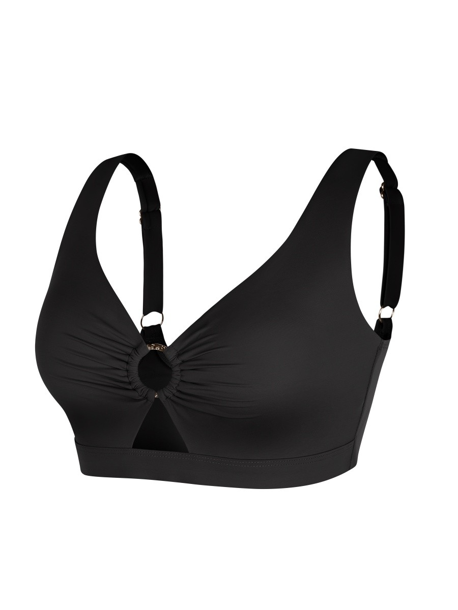 Sexy Keyhole Swimsuit Deep V Bikini Sets Body Shaper Control Panties