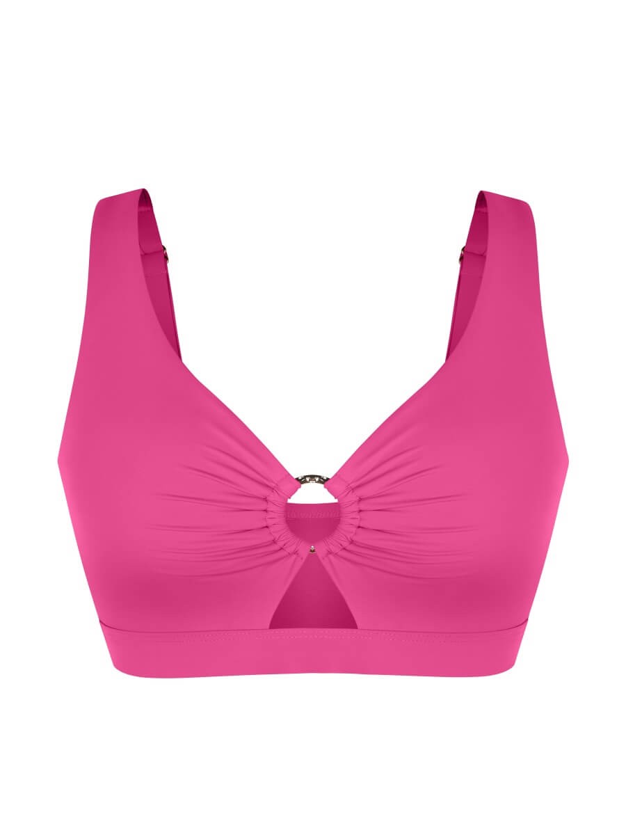 Tummy Control Mesh Lining Swimsuit Set Removable Pads Adjustable Back Straps