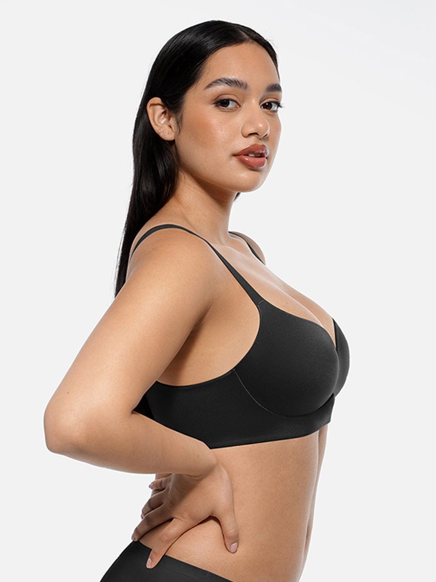 Wireless Push Up Demi coverage Bralettes Bra