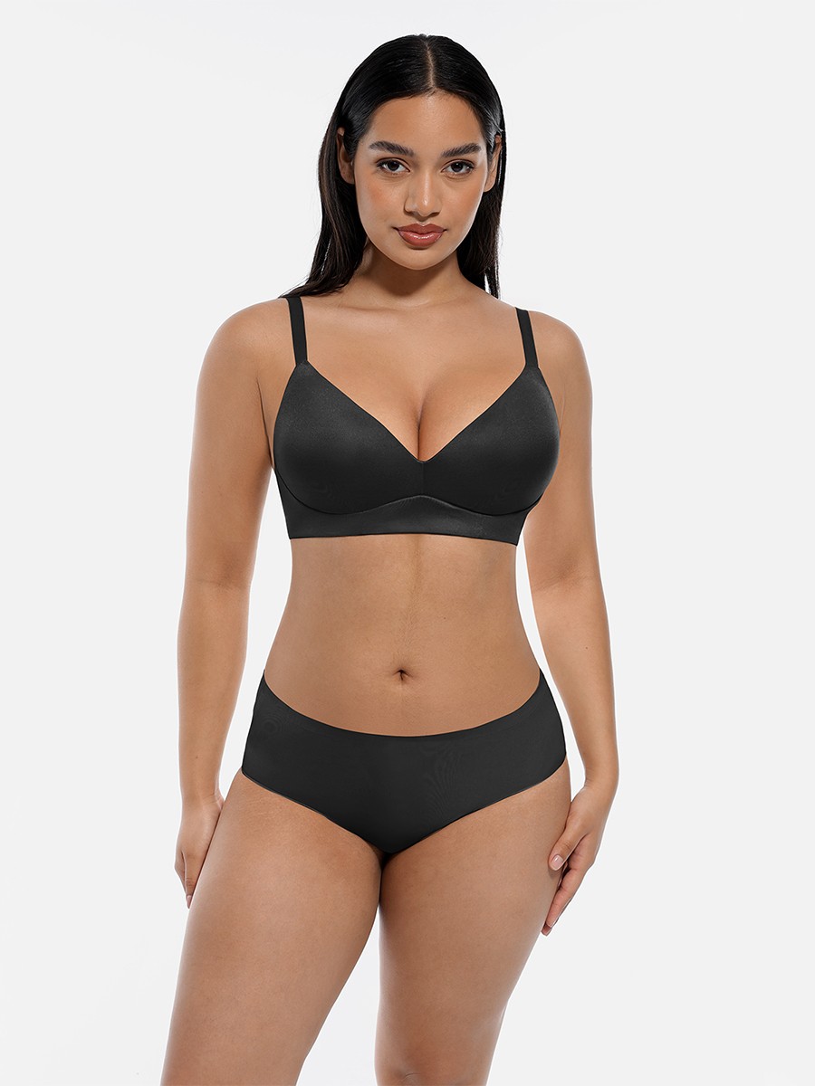 Wireless Push Up Demi coverage Bralettes Bra