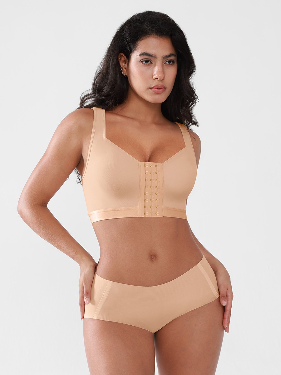 Post Surgery Bra Front Closure Compression Mastectomy Bra