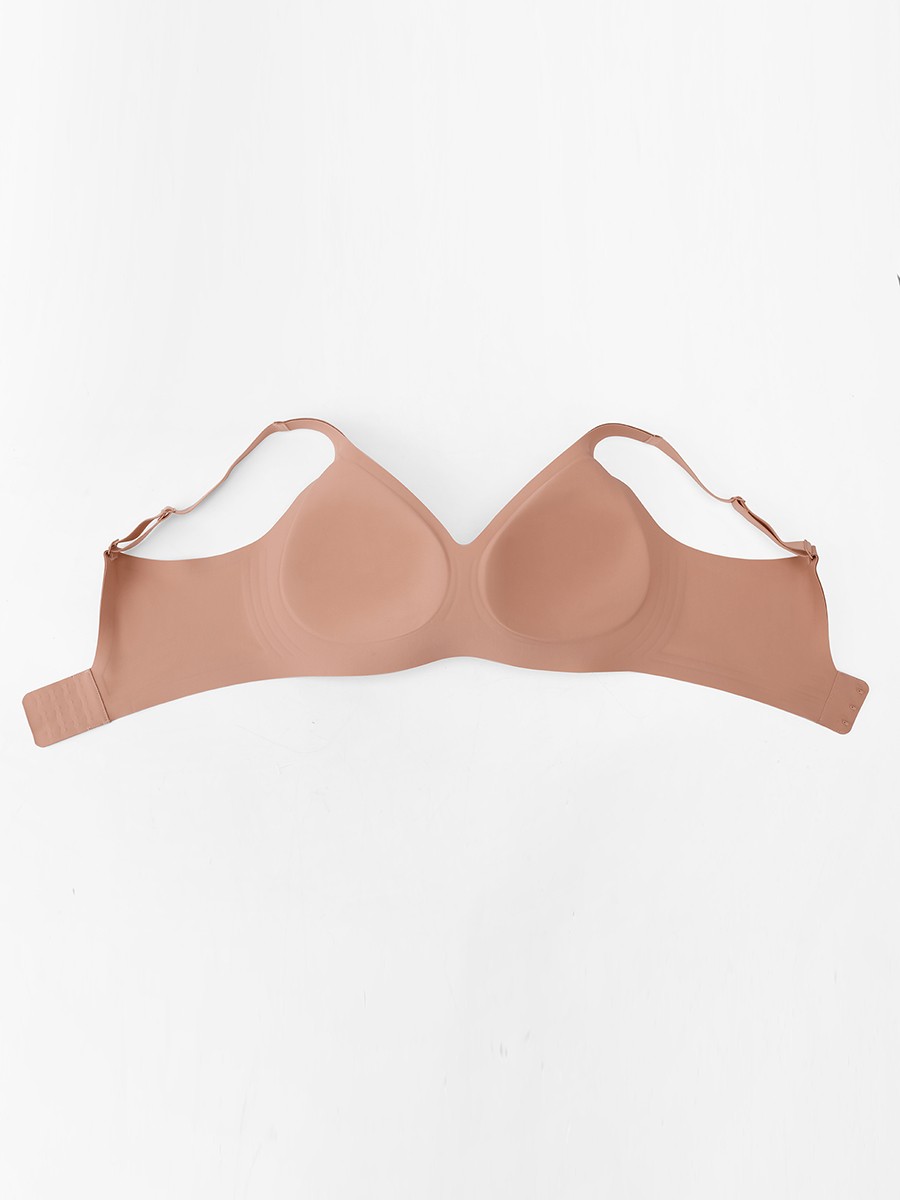 Wireless Comfort Bra W Jelly Strip Plunge Design Low Neck Compatible