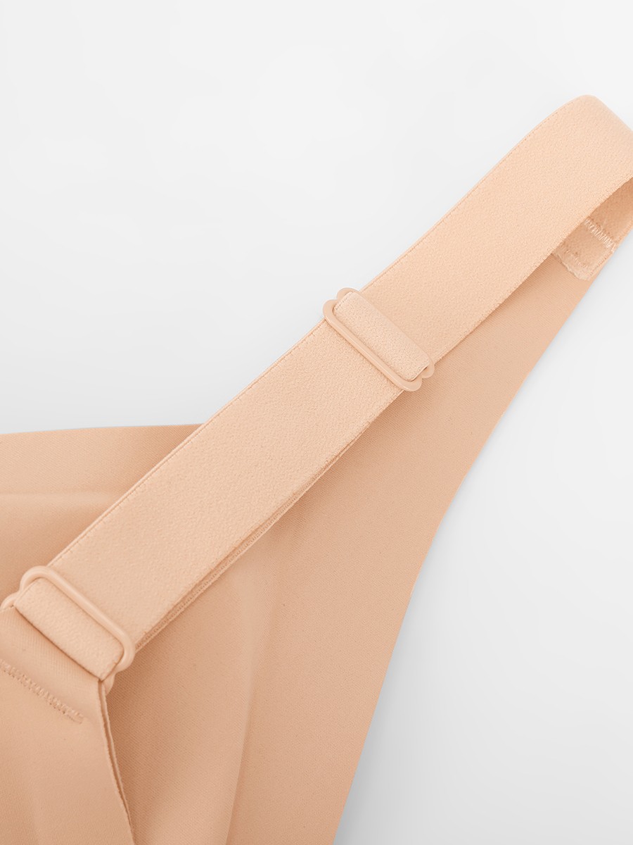 Wireless T Shirt Bra W Jelly Strip Lift Anti Roll Under Bust Band