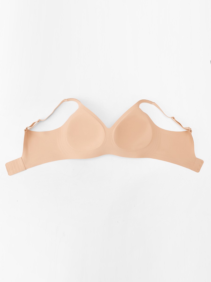 Wireless T Shirt Bra W Jelly Strip Lift Anti Roll Under Bust Band