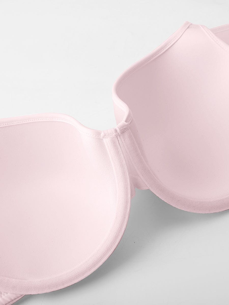 Women Full Coverage Underwire Bra Memory Foam Cup Side Support Wide Strap