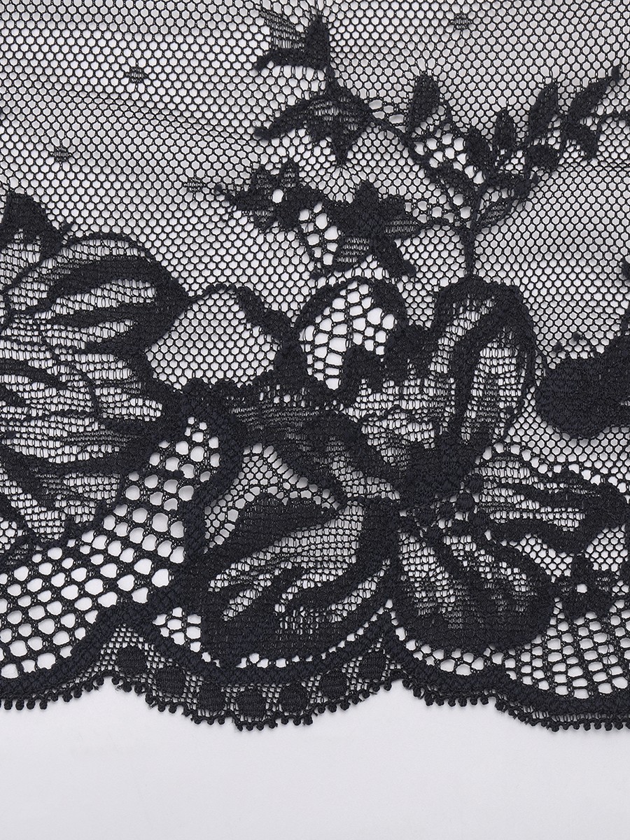 Low-Rise Lace Panties with Antibacterial Cotton Crotch