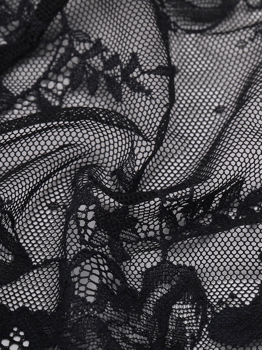Low-Rise Lace Panties with Antibacterial Cotton Crotch