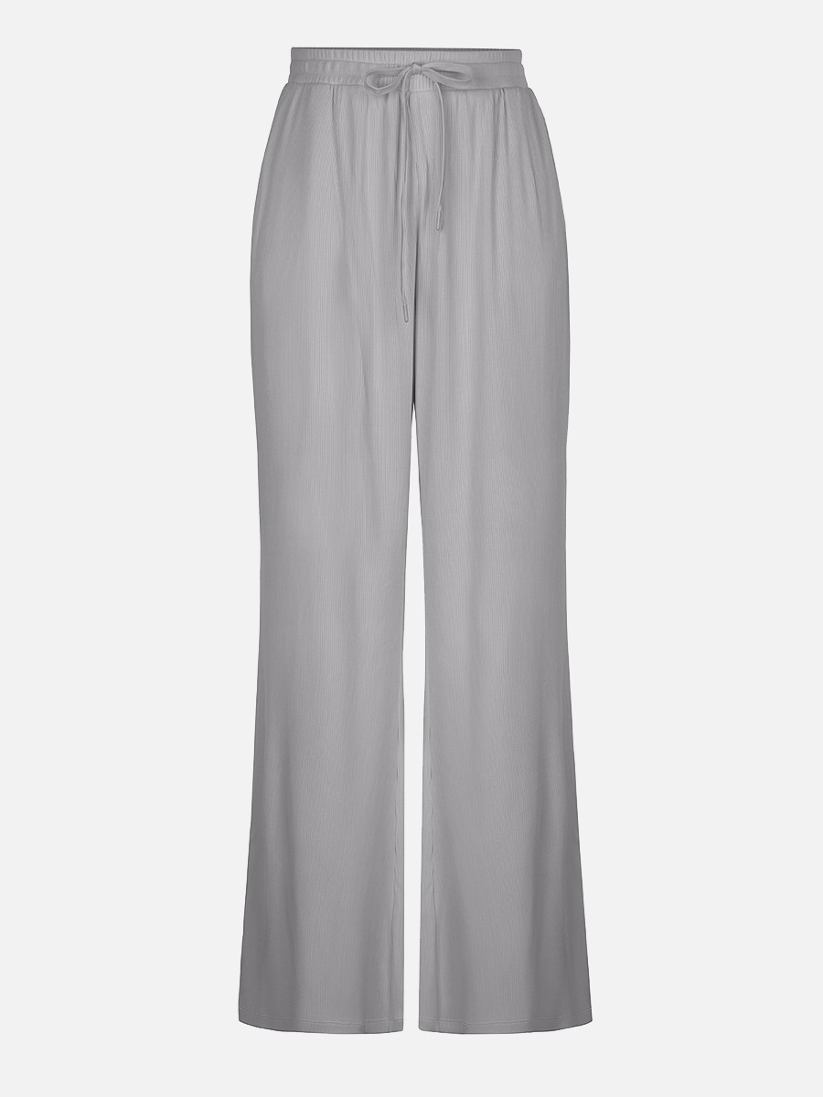 Rayon Ribbed Wide Leg Lounge Pants