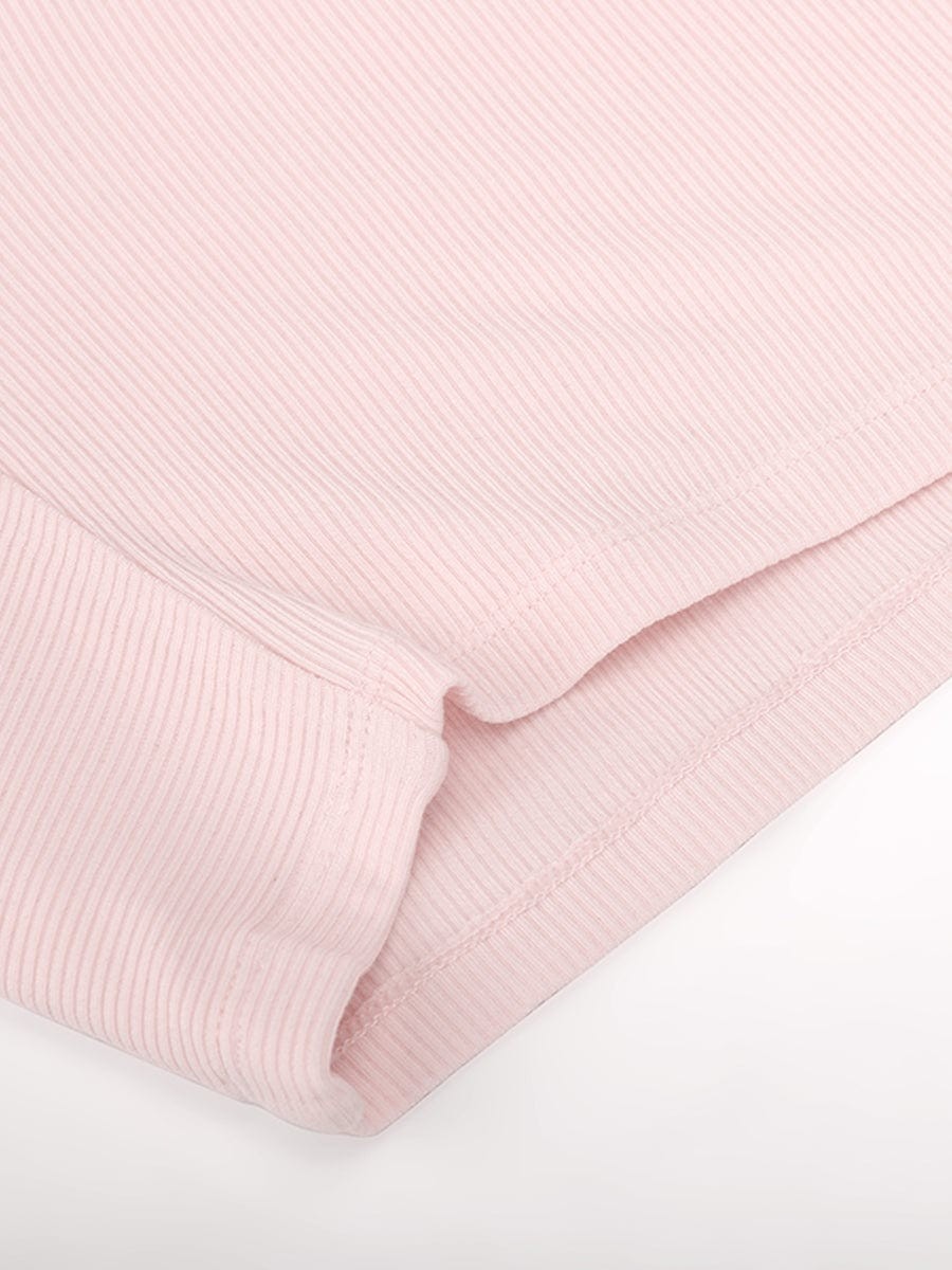 Rayon Ribbed Fitted Boxer Mid Waist Breathable Shorts