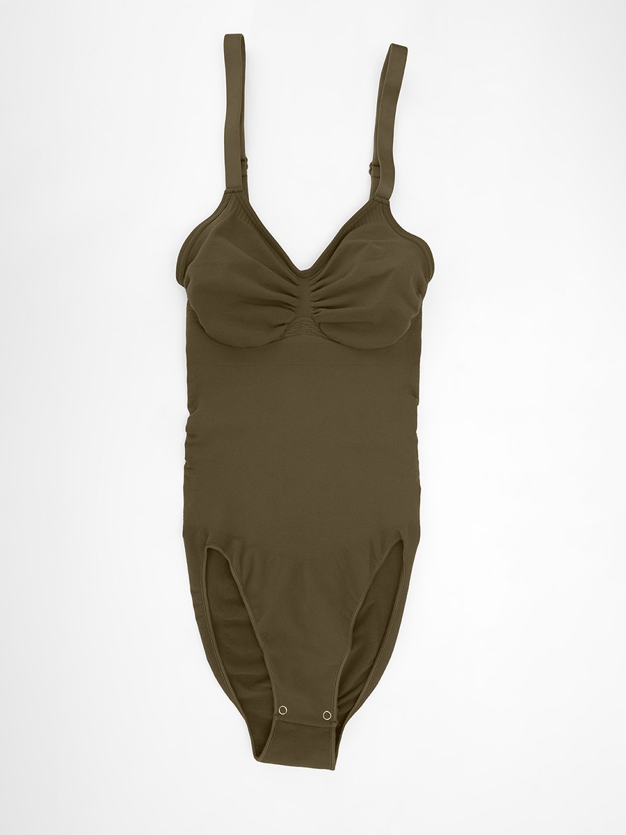 Seamless Chest Support Waist & Abdomen Control Shapewear Bodysuit