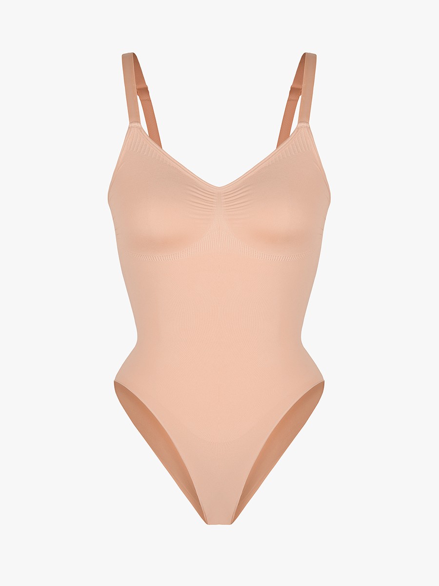 Women Seamless Chest Support Waist Control Shapewear Bodysuit