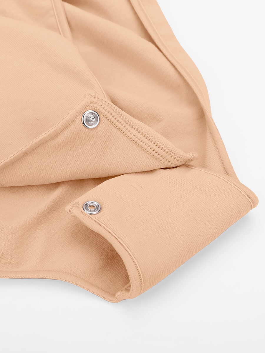 Seamless Chest Support Waist Control Snap Crotch Shapewear Bodysuit