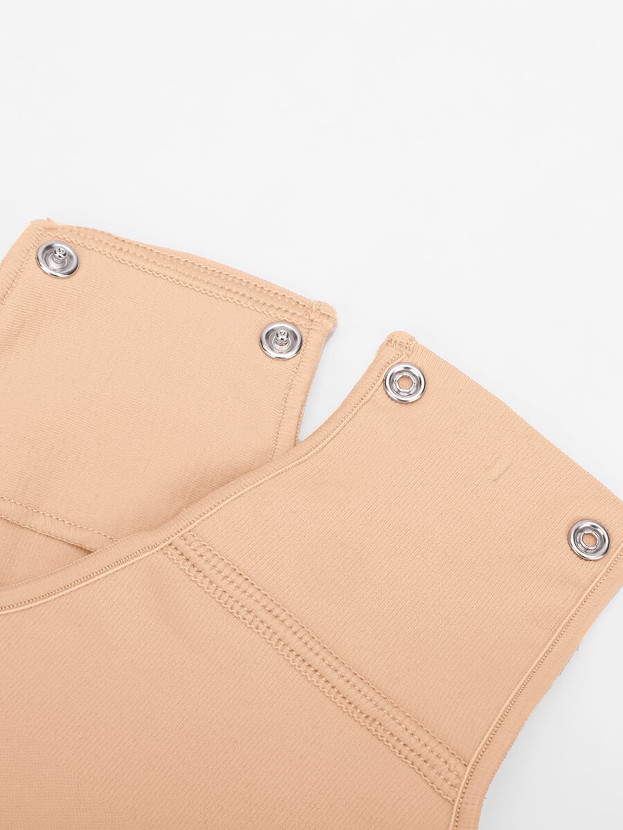 Seamless Chest Support Waist Control Snap Crotch Shapewear Bodysuit