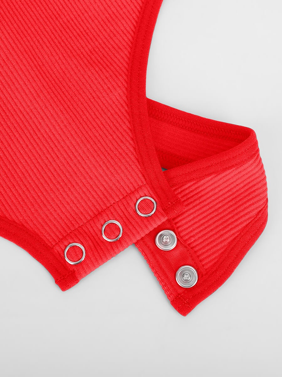 Seamless Ribbed Sexy Waist Tummy Control Thong Bodysuit