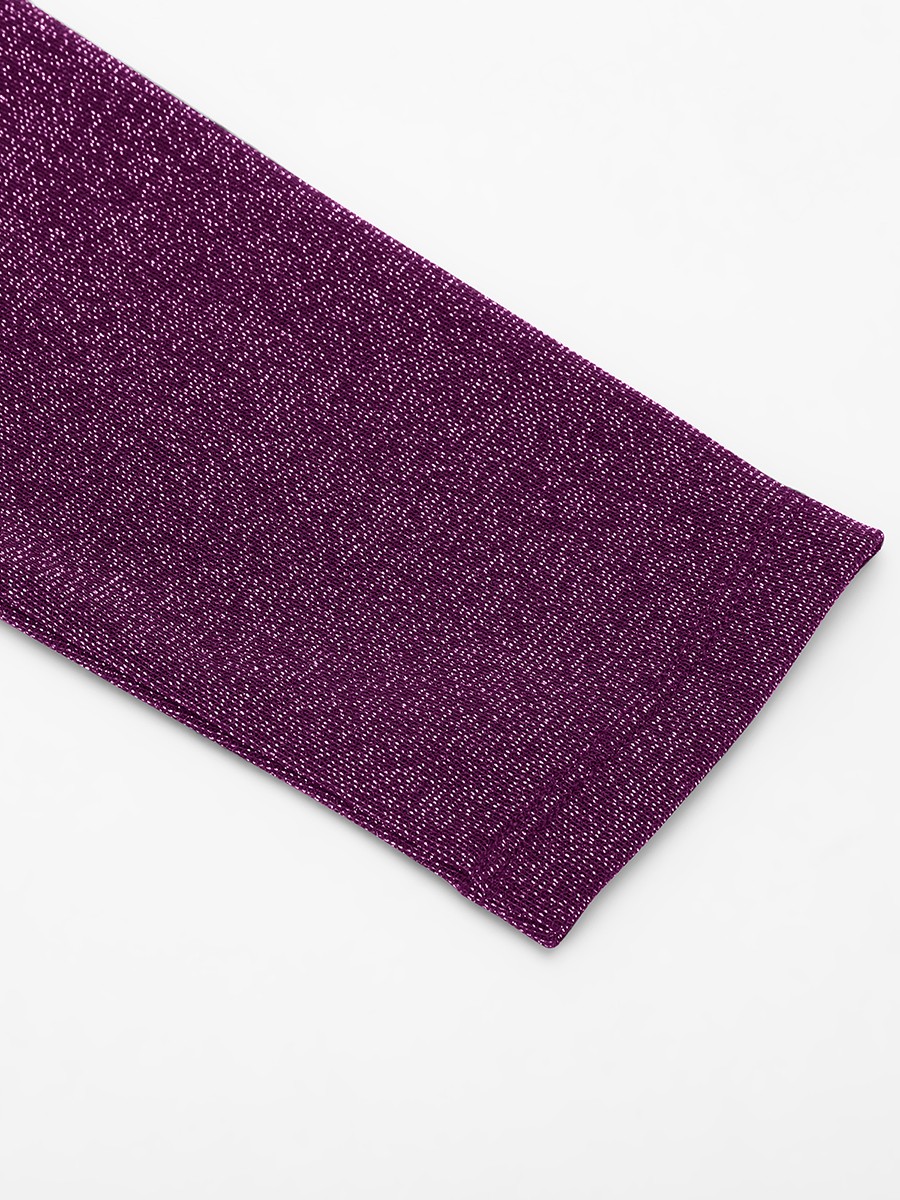 Shiny Draped Neck Shapewear Bodysuit with Built In Bra