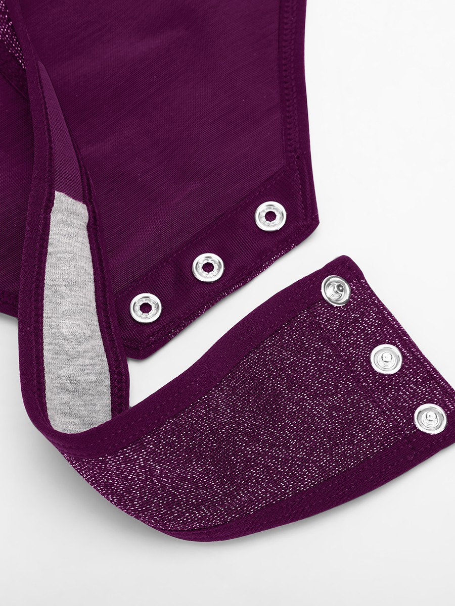 Shiny Draped Neck Shapewear Bodysuit with Built In Bra