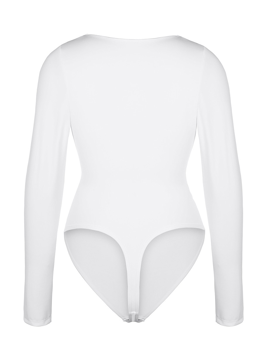 V-neck Waist and Tummy Control Antibacterial Crotch Bodysuit