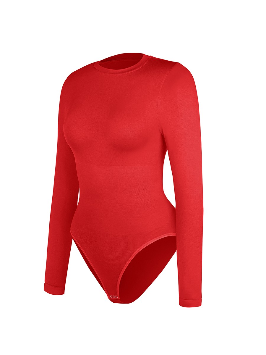 Women Seamless Sculpting Waist and Snap Gusset Briefs Bodysuit