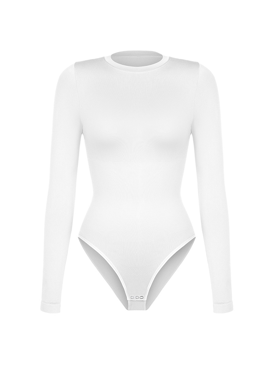 Seamless Sculpting Waist and Snap Gusset Briefs Bodysuit