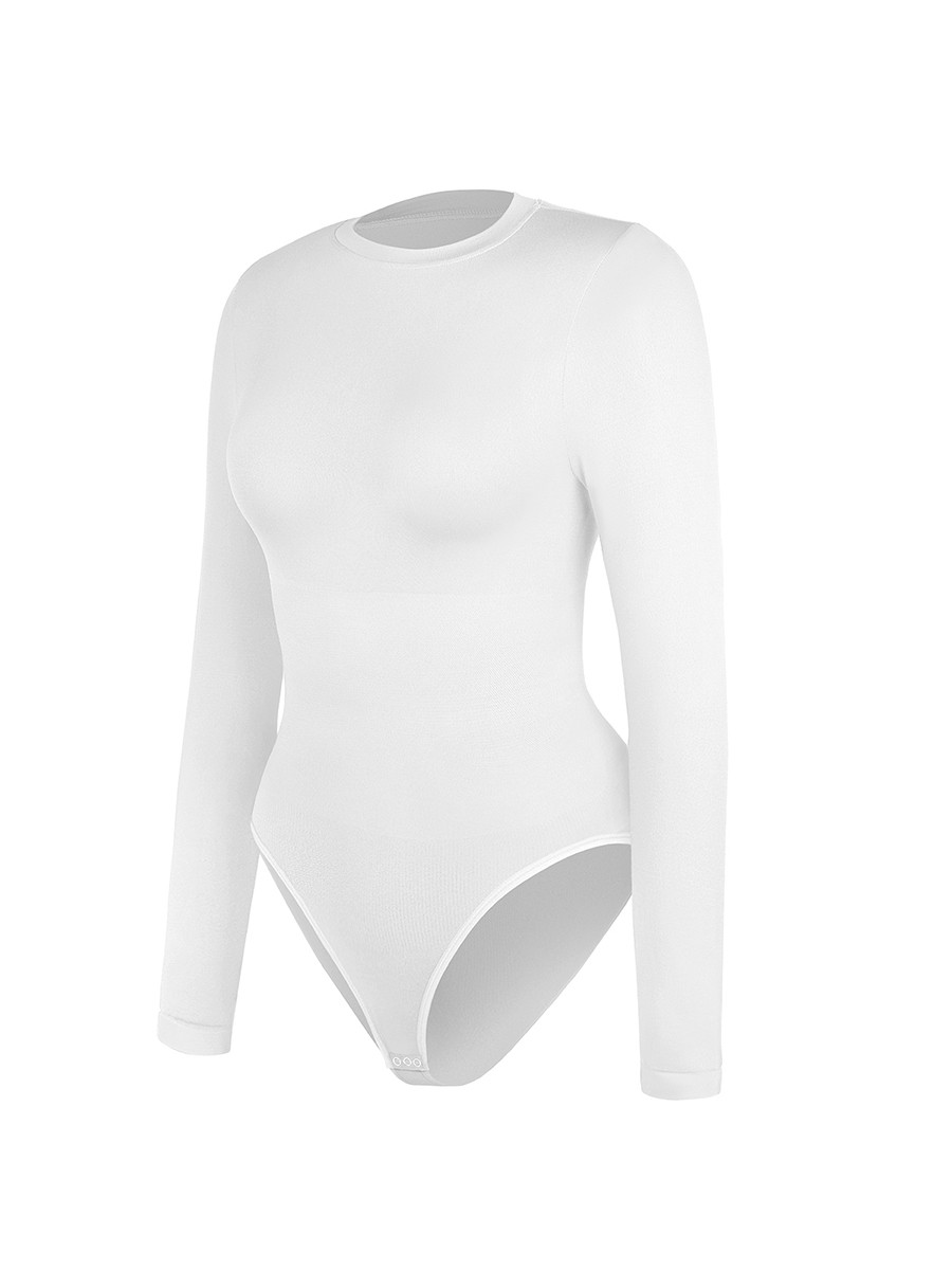 Seamless Sculpting Waist and Snap Gusset Briefs Bodysuit