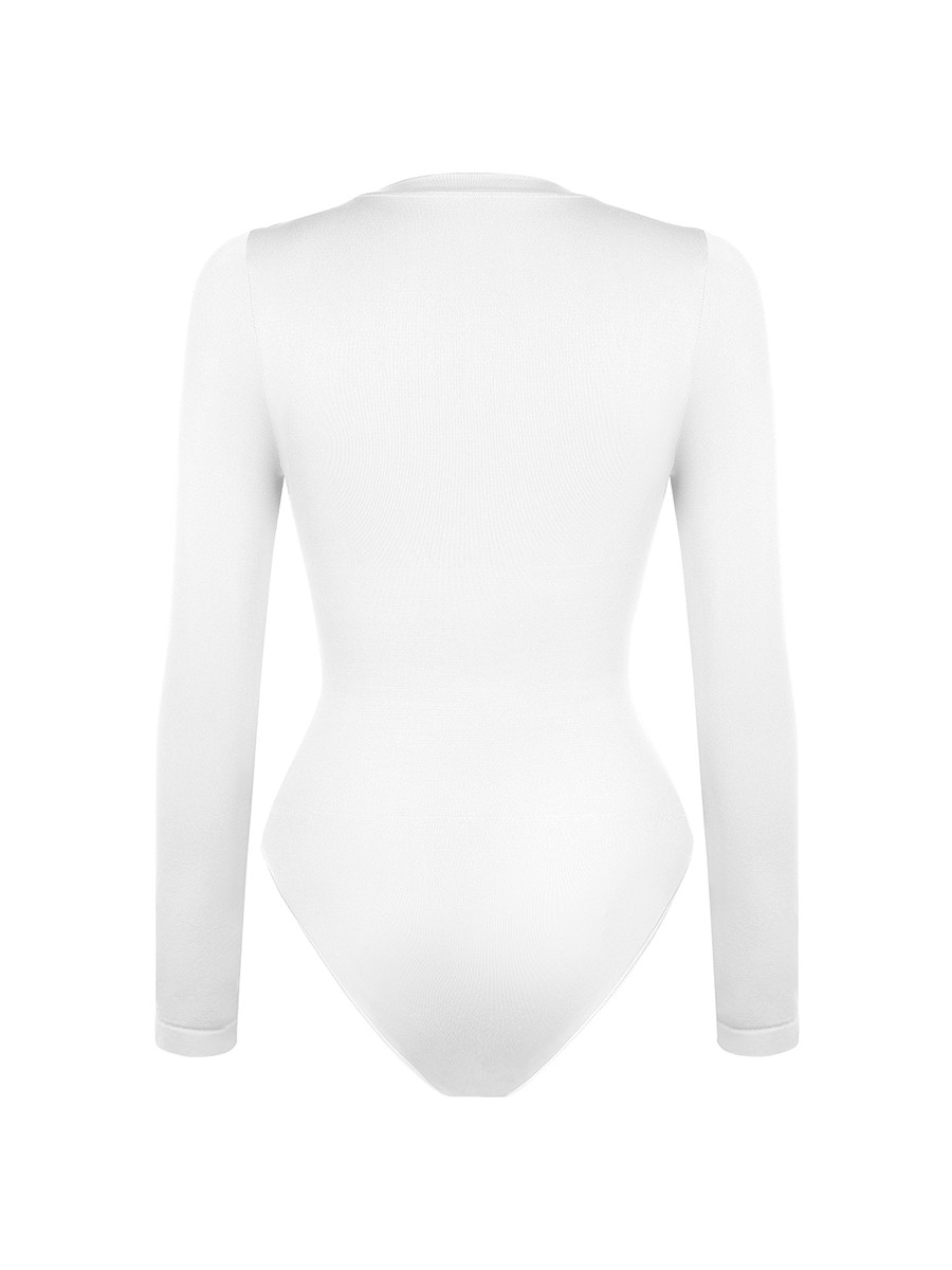 Seamless Sculpting Waist and Snap Gusset Briefs Bodysuit