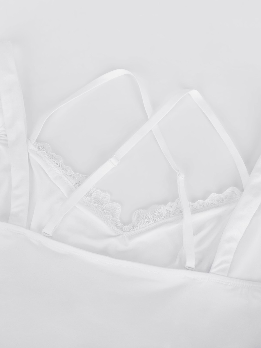 V-Neck T-Back Waist and Abdomen Shaping Thong Bodysuit