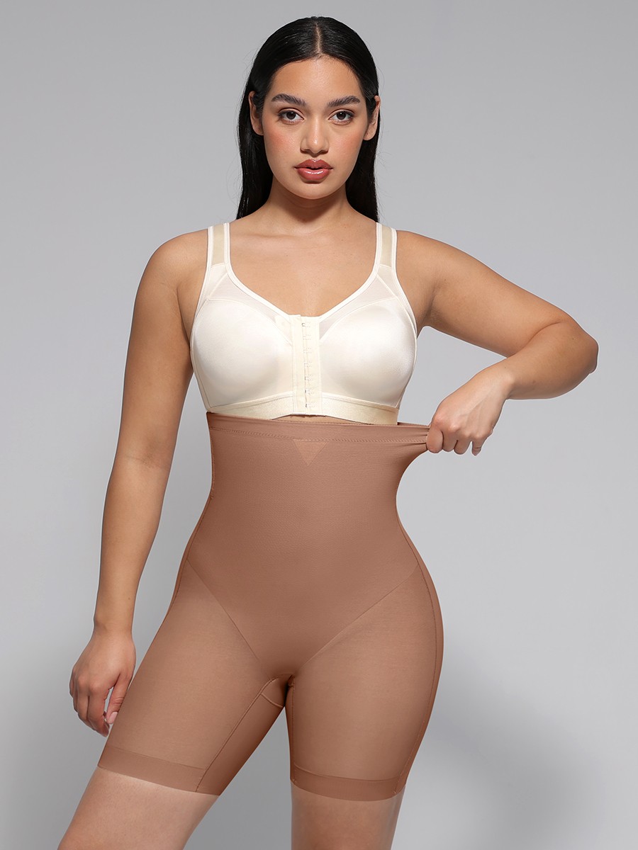 High-Waisted Breathable Butt Lift & Slimming Mid-Thigh Shaper Shorts