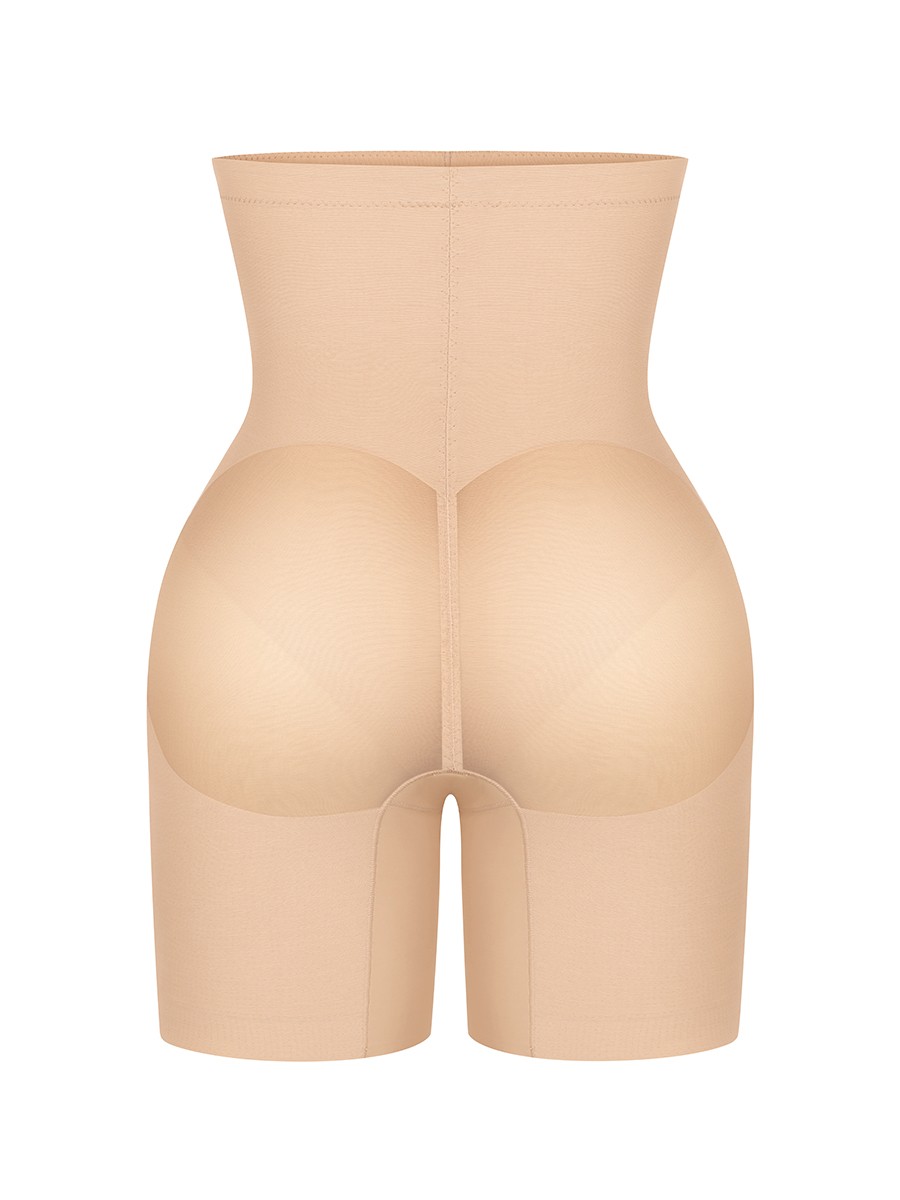 Seamless Adhesive High-Waisted Butt Lift & Slimming Mid-Thigh Shaper Shorts