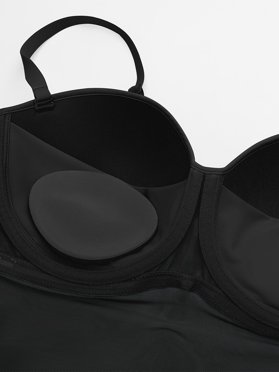Seamless Underwire Half Cup Waist Control Shapewear Bodysuit