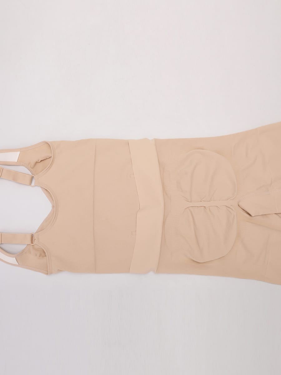 Seamless Open-Back Butt-Lifting Shapewear Bodysuit with Tummy Control & Wide Comfort Straps