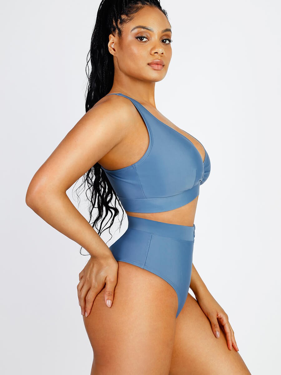 Zip Front Bikini Built-in slimming Compression