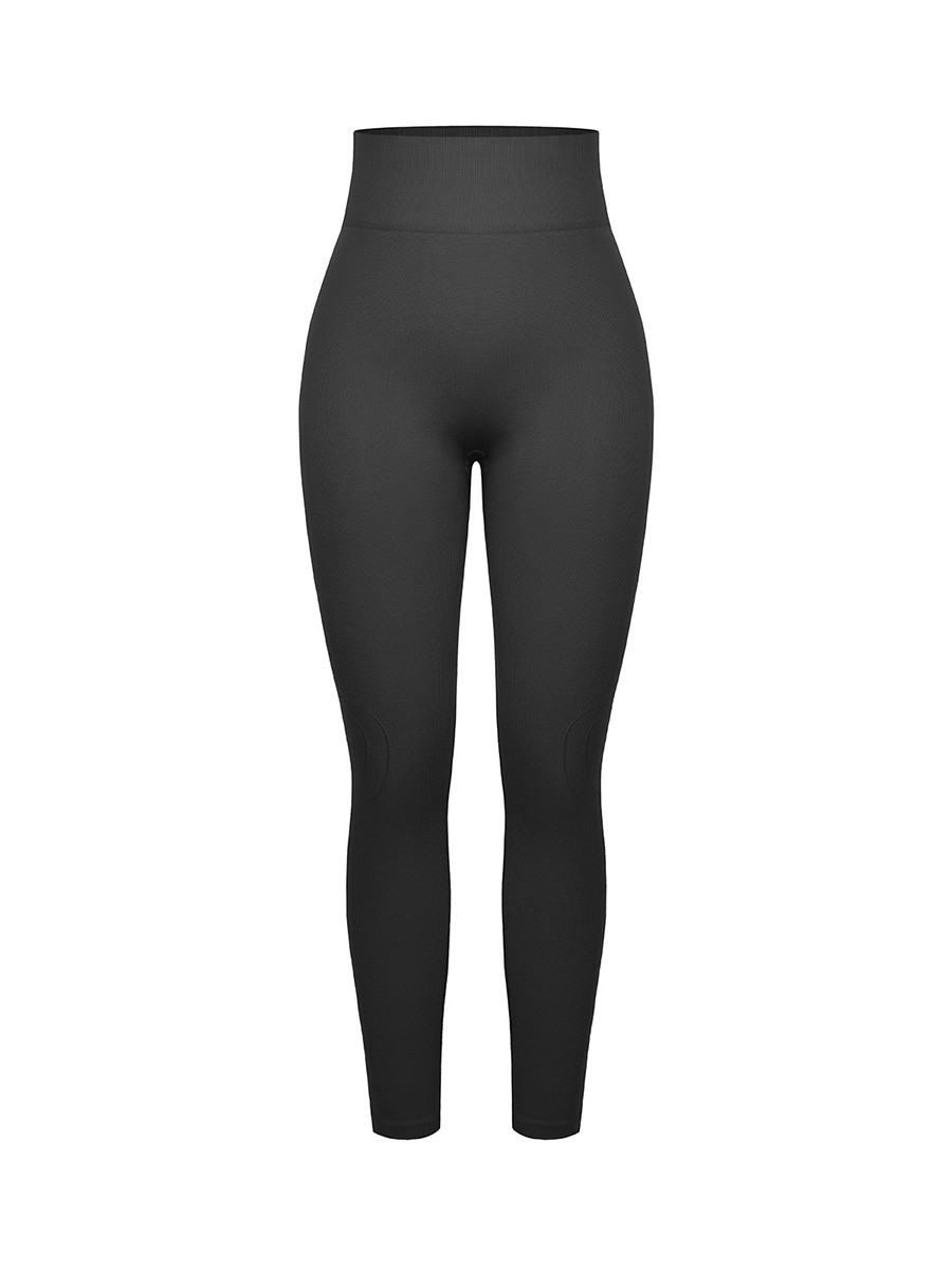 Fashion Seamless Double-Layer Waistband Peach Buttocks Shaping Yoga Leggings