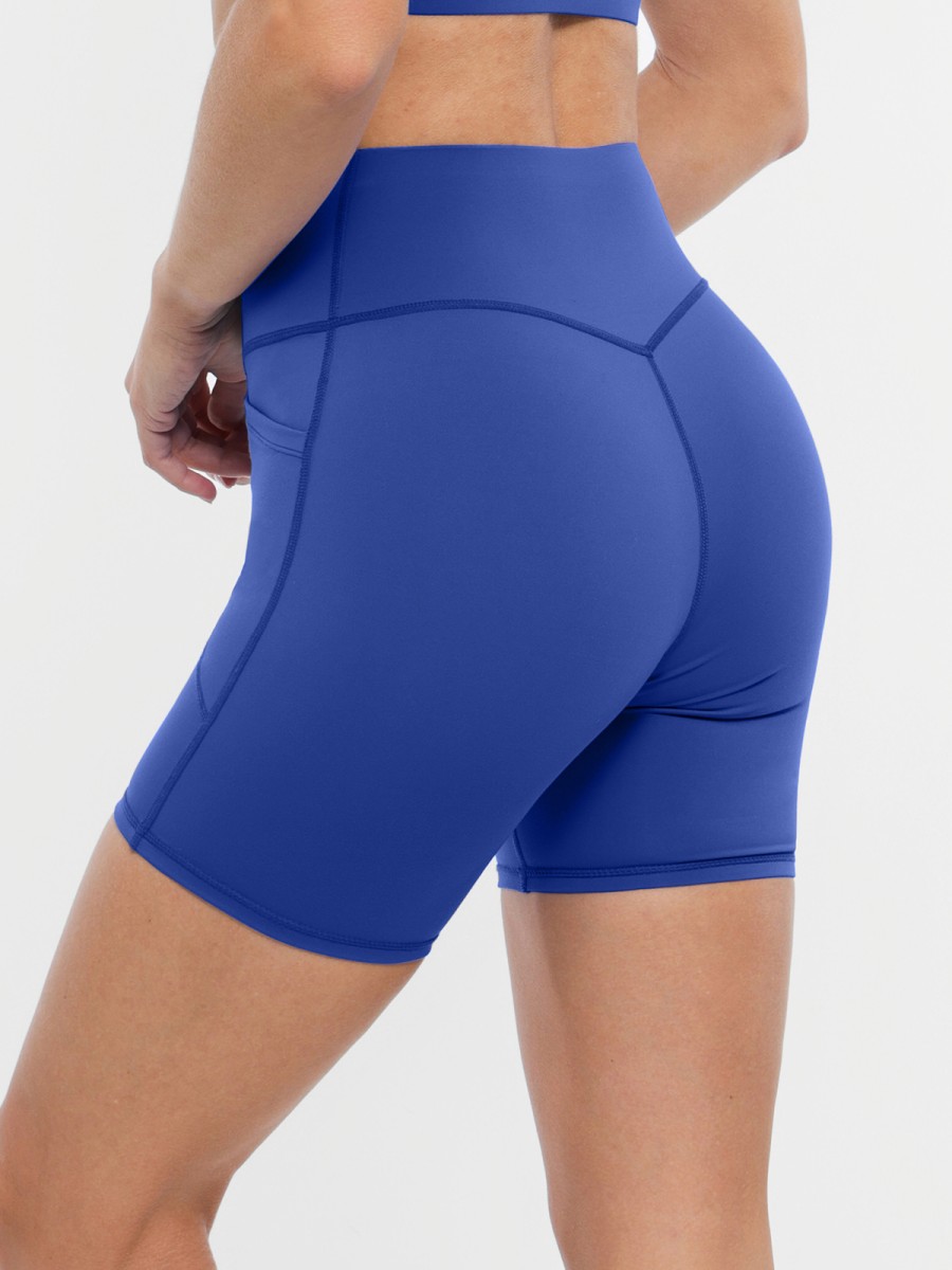 Wholesale Breathable Performance Shorts High Waist Sculpting Anti Bacterial Lining & Pockets