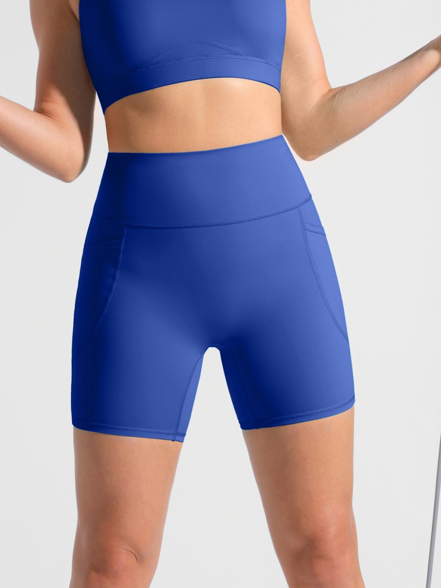 Wholesale Breathable Performance Shorts High Waist Sculpting Anti Bacterial Lining & Pockets