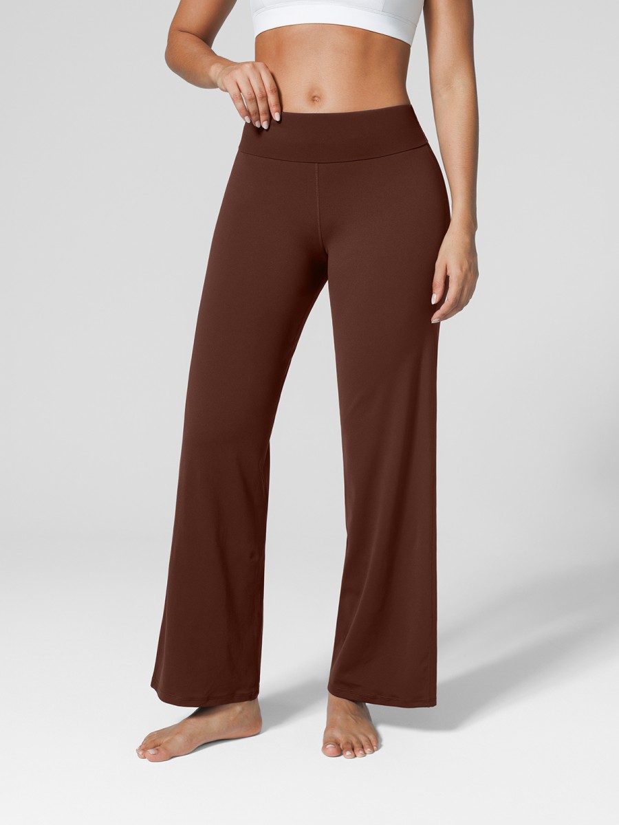 Tummy Control Wide Leg Activewear Leggings