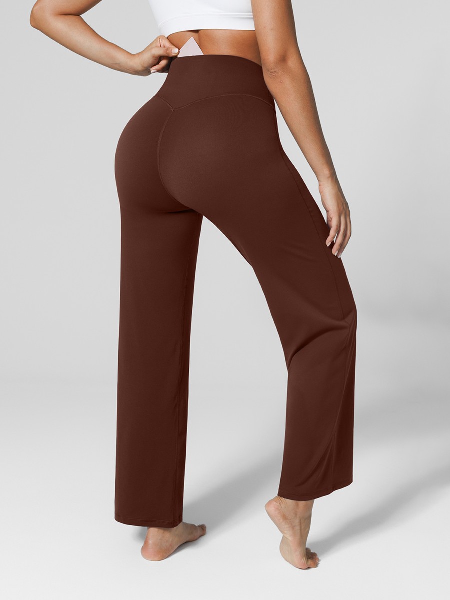 Tummy Control Wide Leg Activewear Leggings