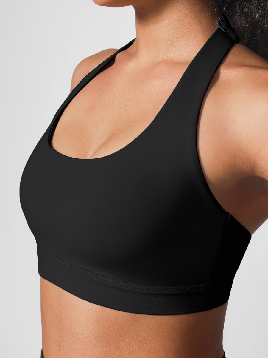 Square Neck Criss Cross Strap Sports Training Bra Top 2026 for women