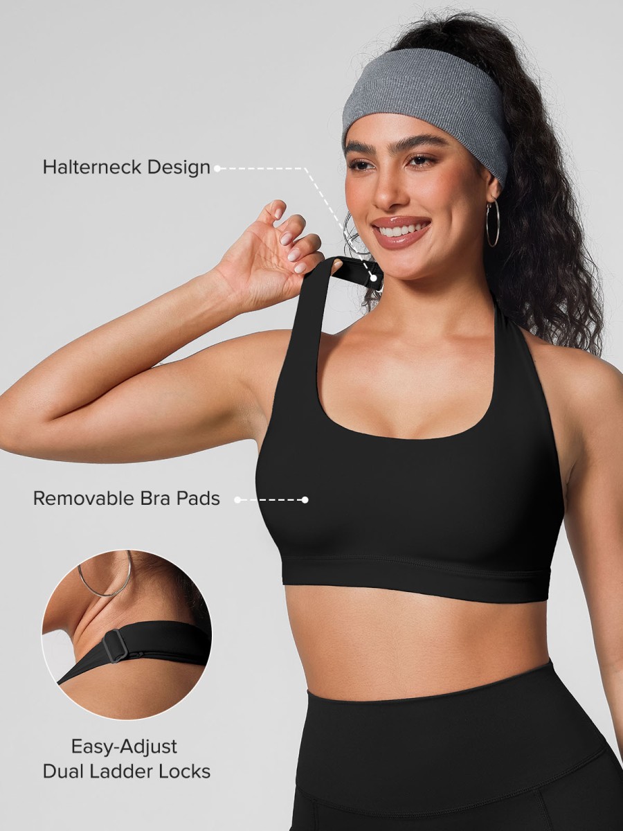 Square Neck Criss Cross Strap Sports Training Bra Top 2026 for women