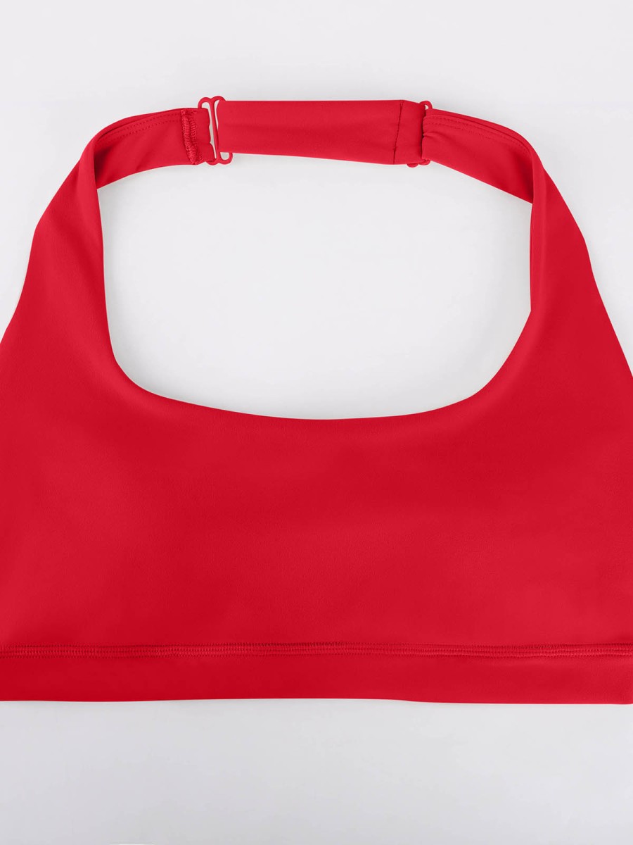 Women Criss Cross Strap Sports Training Bra Top