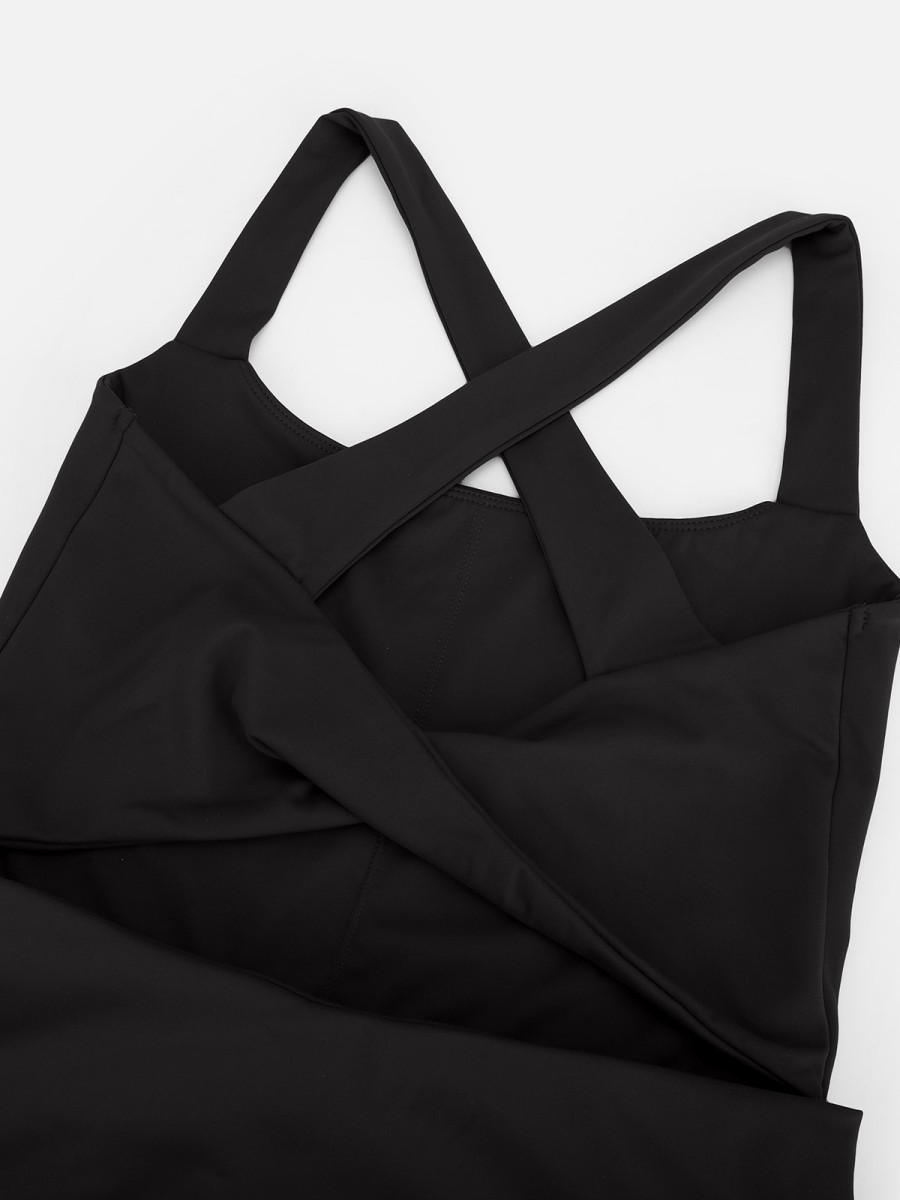 CrissCross Back Front Sun Protection Breathable Women Fitness Tennis Dress