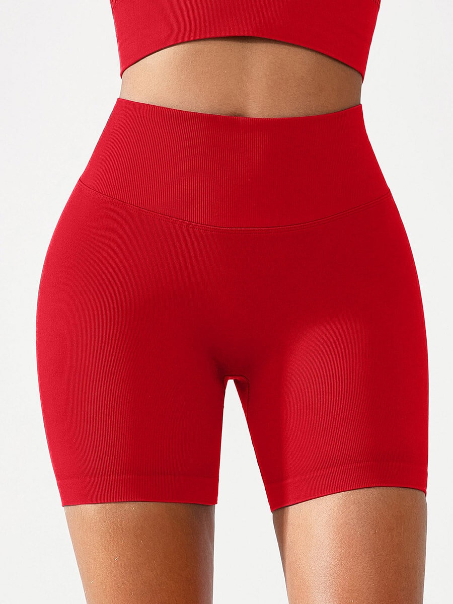 Wholesale Activewear Sweat Designer Shorts Elastic Waist Mid Solid Breathable Four-Way Stretch Streetwear Yoga Pants