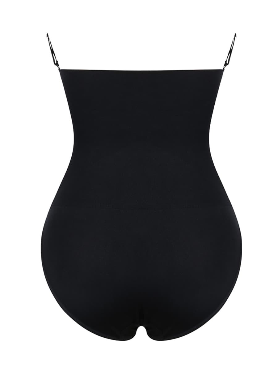 Black Large Size Seamless Buckle Tummy Flattening Underwear