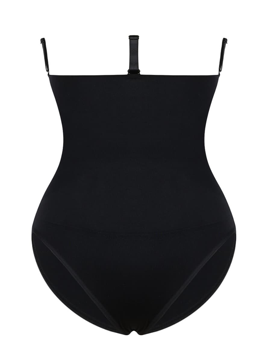 Black Large Size Seamless Buckle Tummy Flattening Underwear
