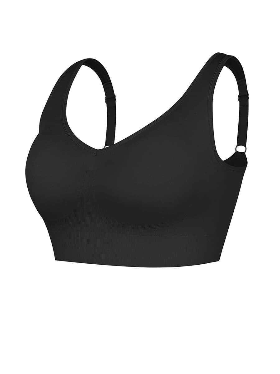 Seamless Breast Support Back Fat Reduction Inner Bra With Removable Cups