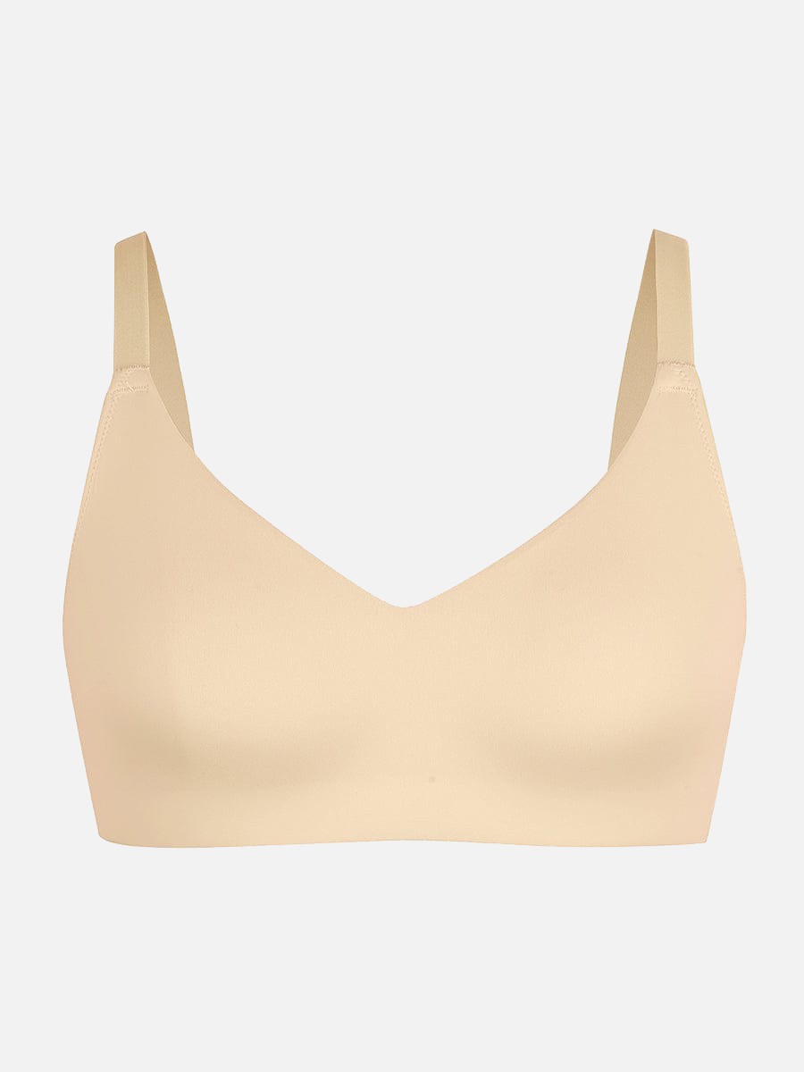 Wholesale Seamless Underarm Smoothing V-Neck Bralette with Adjustable Straps