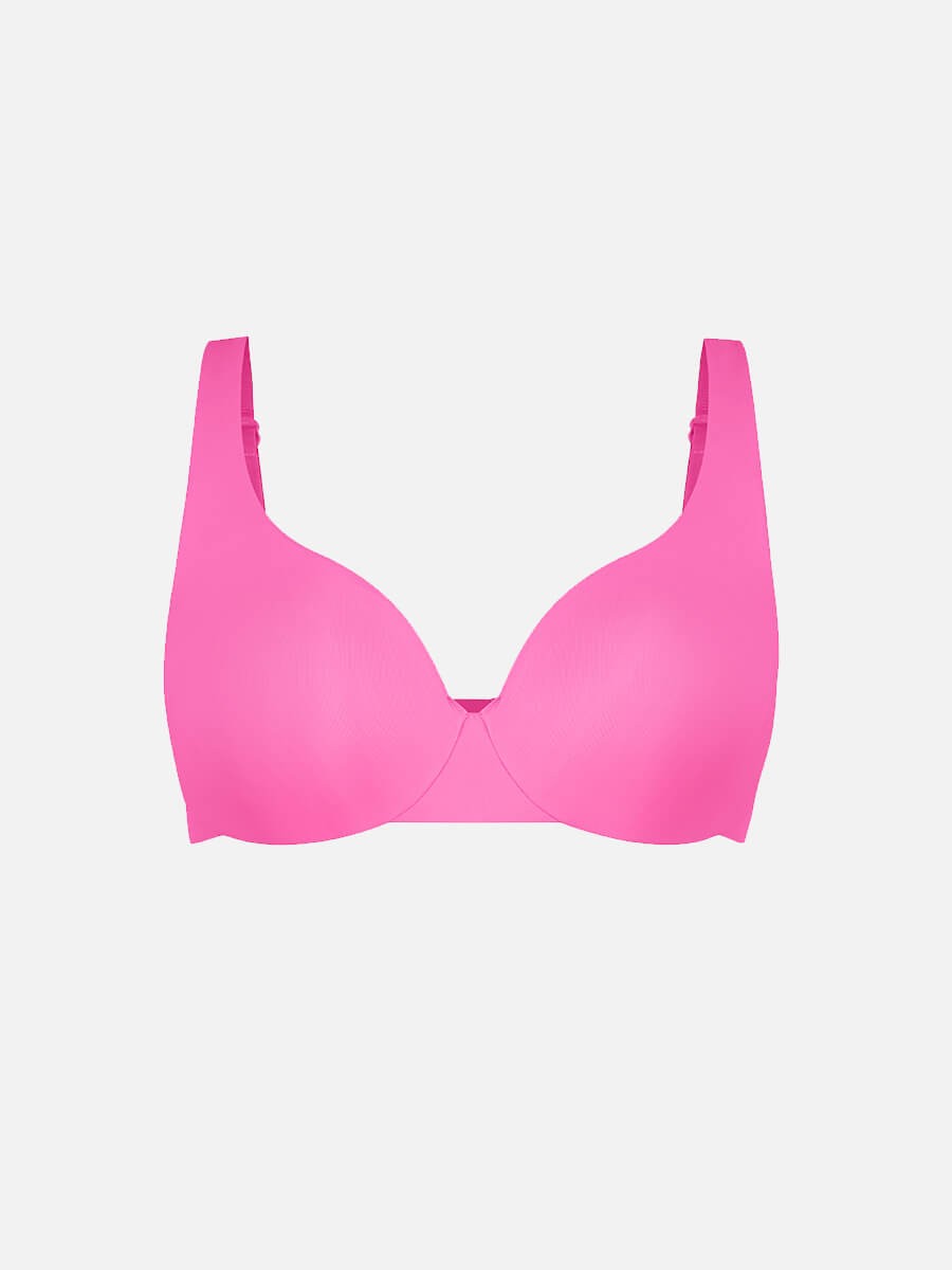 Deep V-Neck Unpadded Underwired Side Support Bra