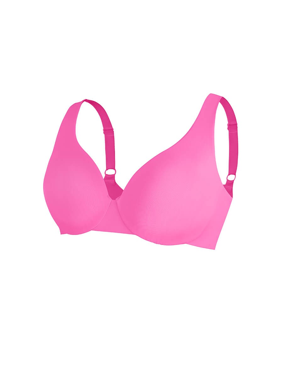 Deep V-Neck Unpadded Underwired Side Support Bra