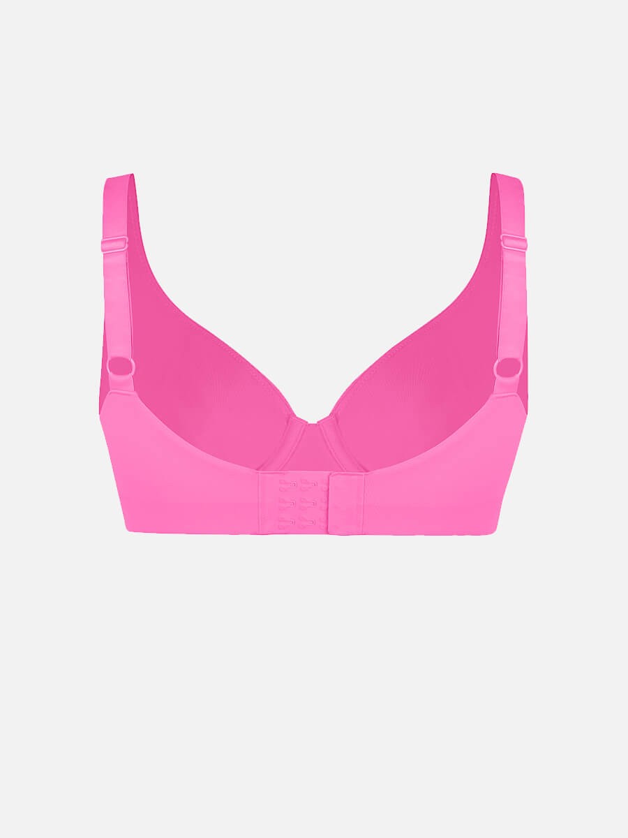 Deep V-Neck Unpadded Underwired Side Support Bra