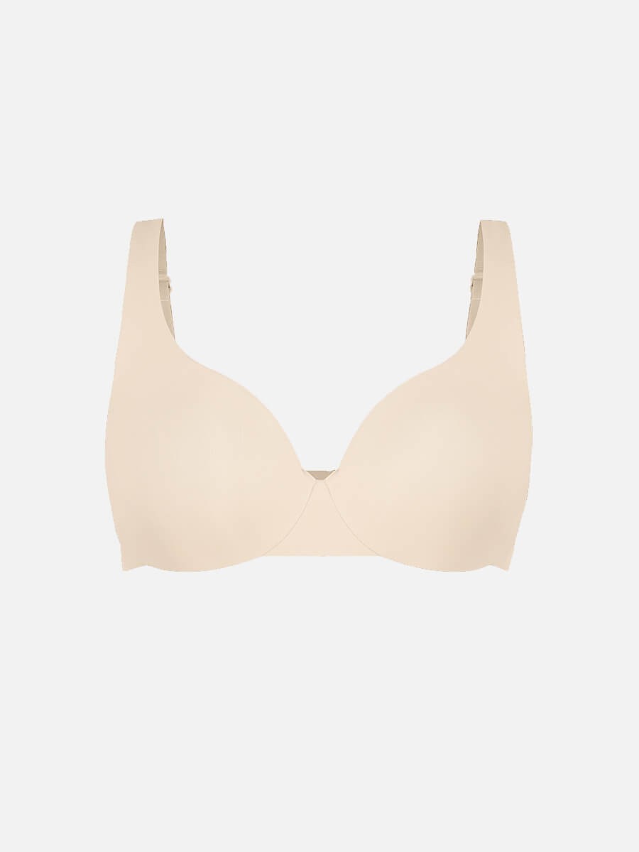 Underwired Unpadded Deep V-Neck Side Support Bra