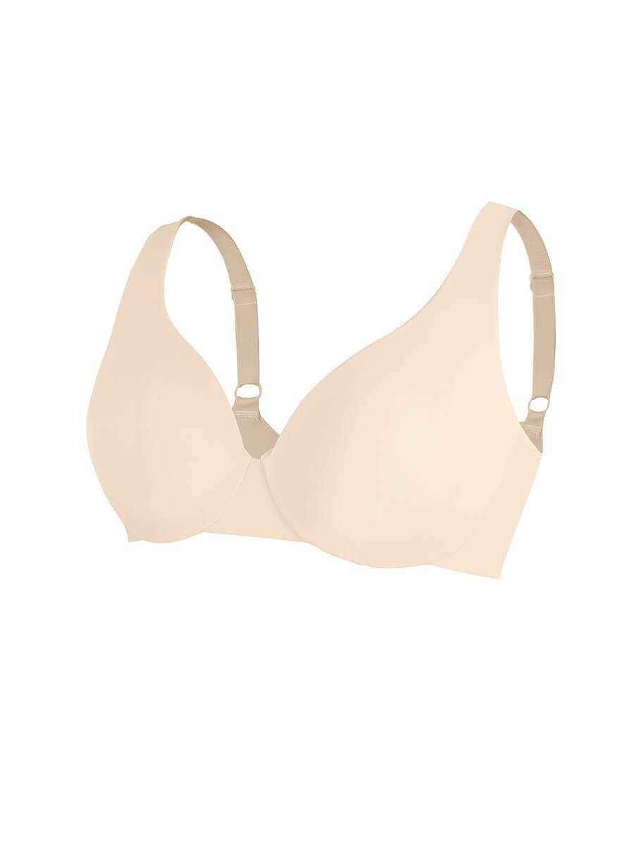 Underwired Unpadded Deep V-Neck Side Support Bra